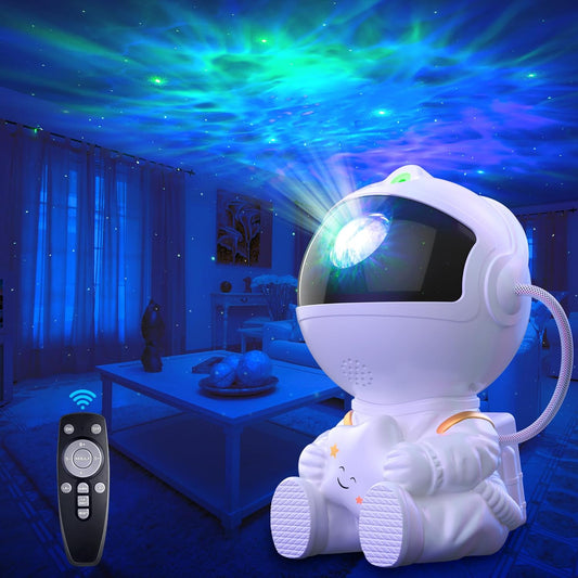 Proyector De Cielo Estrellado Astronauta, Proyector Galaxy LED Con Mando a Distancia, 8 Modos De Nebular, Rotación De 360°, Lámpara Para Niños Y Adultos, Dormitorio